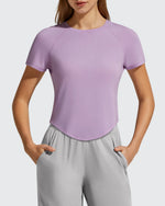 G4Free - Cropped Crewneck Relaxed Fit Short Sleeve Tops -GF26K885A001A-S