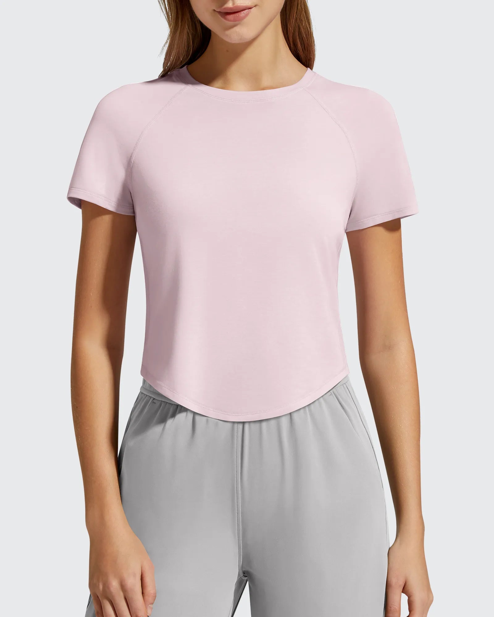 G4Free - Cropped Crewneck Relaxed Fit Short Sleeve Tops -GF26K885E002A-S
