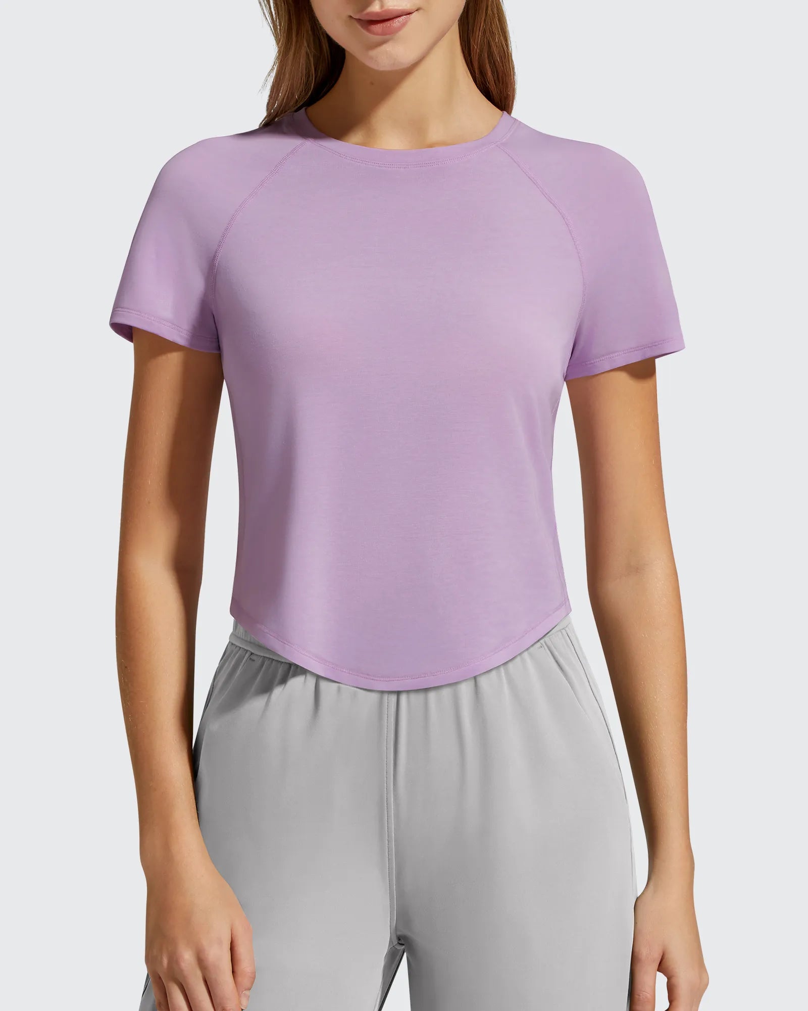 G4Free - Cropped Crewneck Relaxed Fit Short Sleeve Tops -GF26K885I002A-S