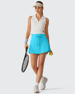 G4Free - Drawstring Curved Hem Inner Shorts Ball Pocket Skorts 15" -GF26H815G012F-XS