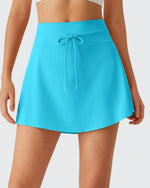 G4Free - Drawstring Curved Hem Inner Shorts Ball Pocket Skorts 15" -GF26H815G012F-XS