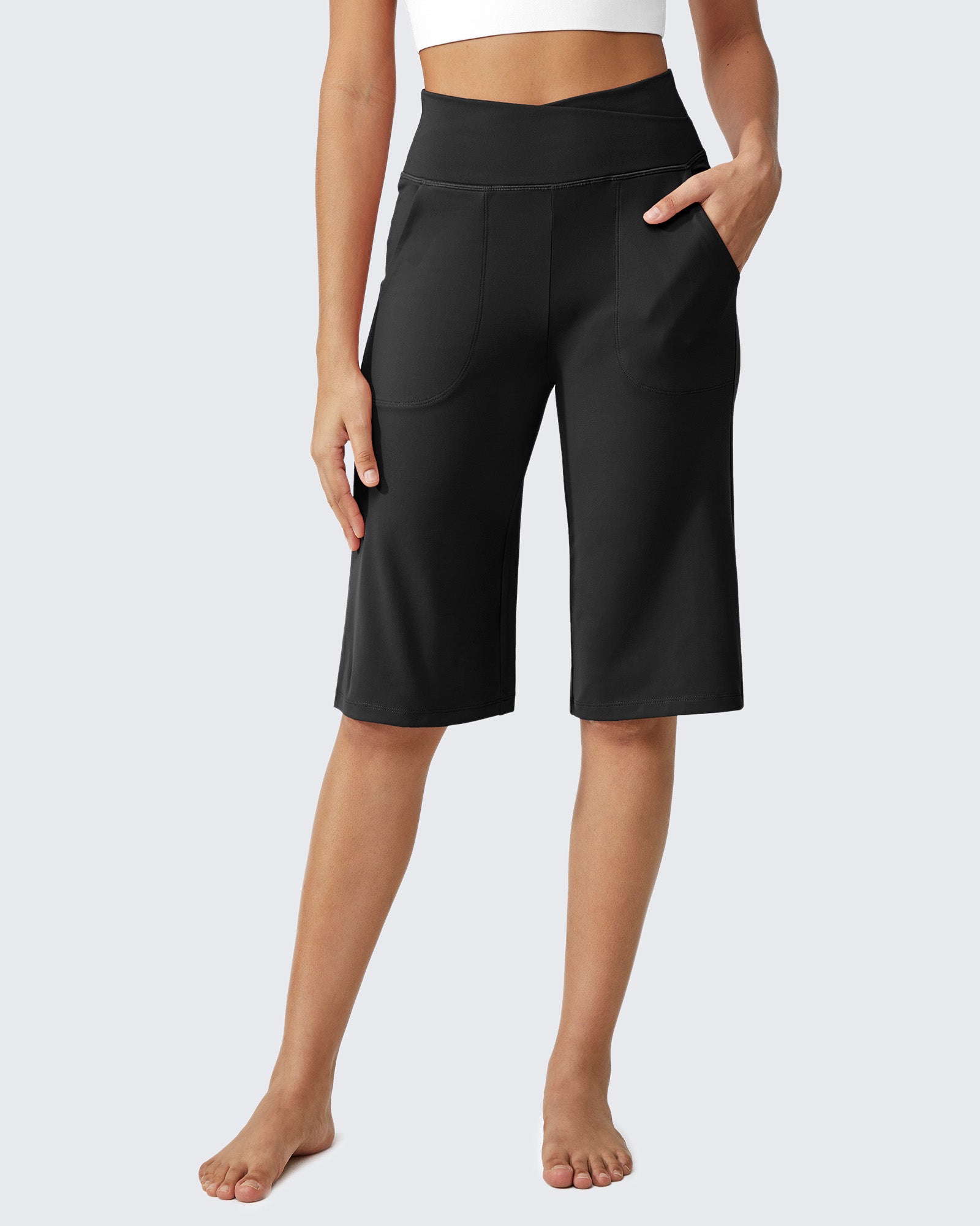 G4Free - EverGoing 14" Knee Length Capri Pants Summer -GF24J195AF-XS