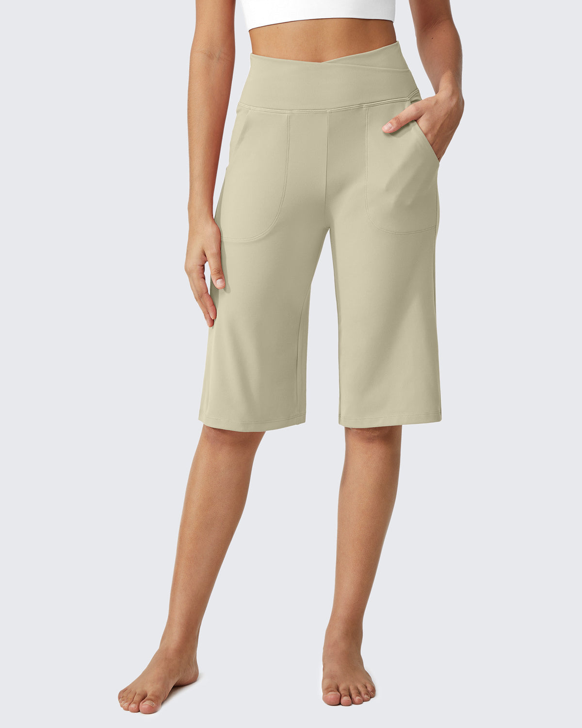 G4Free - EverGoing 14" Knee Length Capri Pants Summer -GF24J195AF-XS