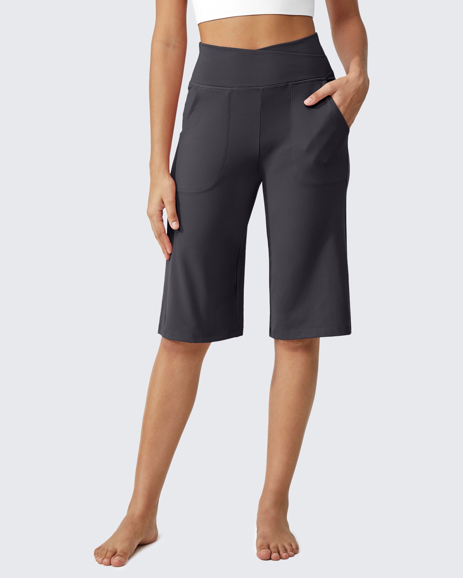 G4Free - EverGoing 14" Knee Length Capri Pants Summer -GF24J195BF-XS