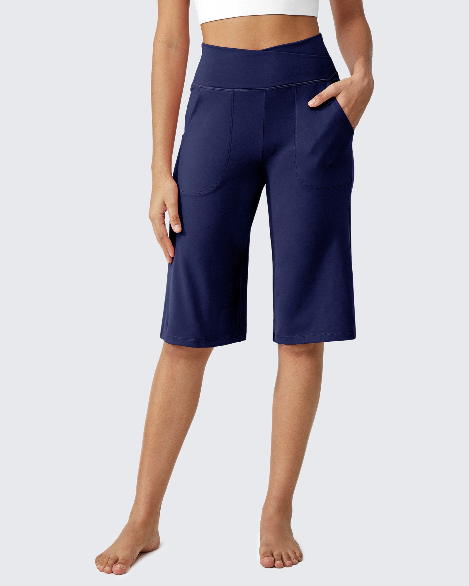 G4Free - EverGoing 14" Knee Length Capri Pants Summer -GF24J195DF-XS