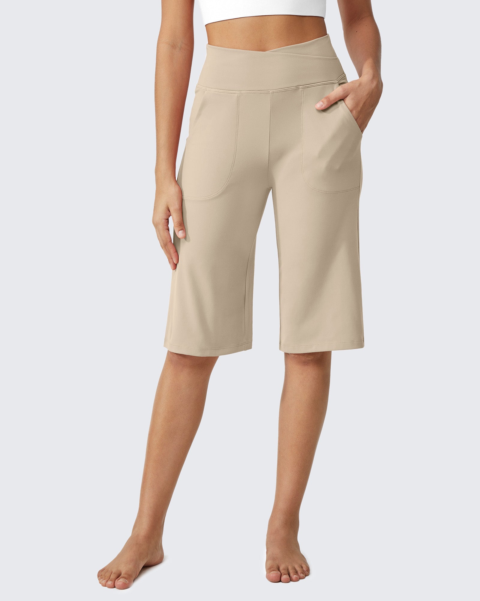 G4Free - EverGoing 14" Knee Length Capri Pants Summer -GF24J195EF-XS