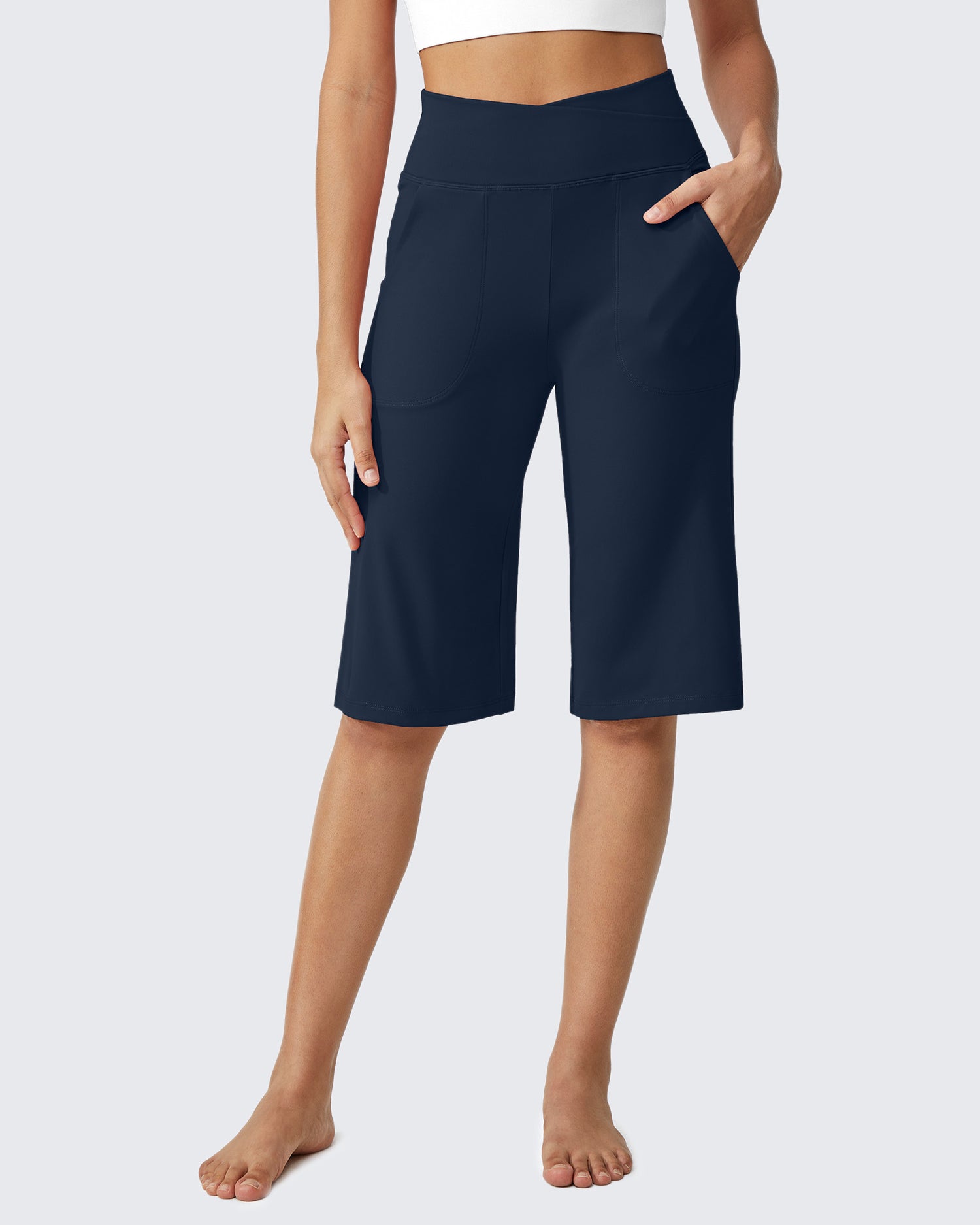 G4Free - EverGoing 14" Knee Length Capri Pants Summer -GF24J195MF-XS