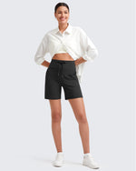 G4Free - EverGoing Bermuda Drawstring High-Waist Athletic Shorts -GF25E308AF-XS