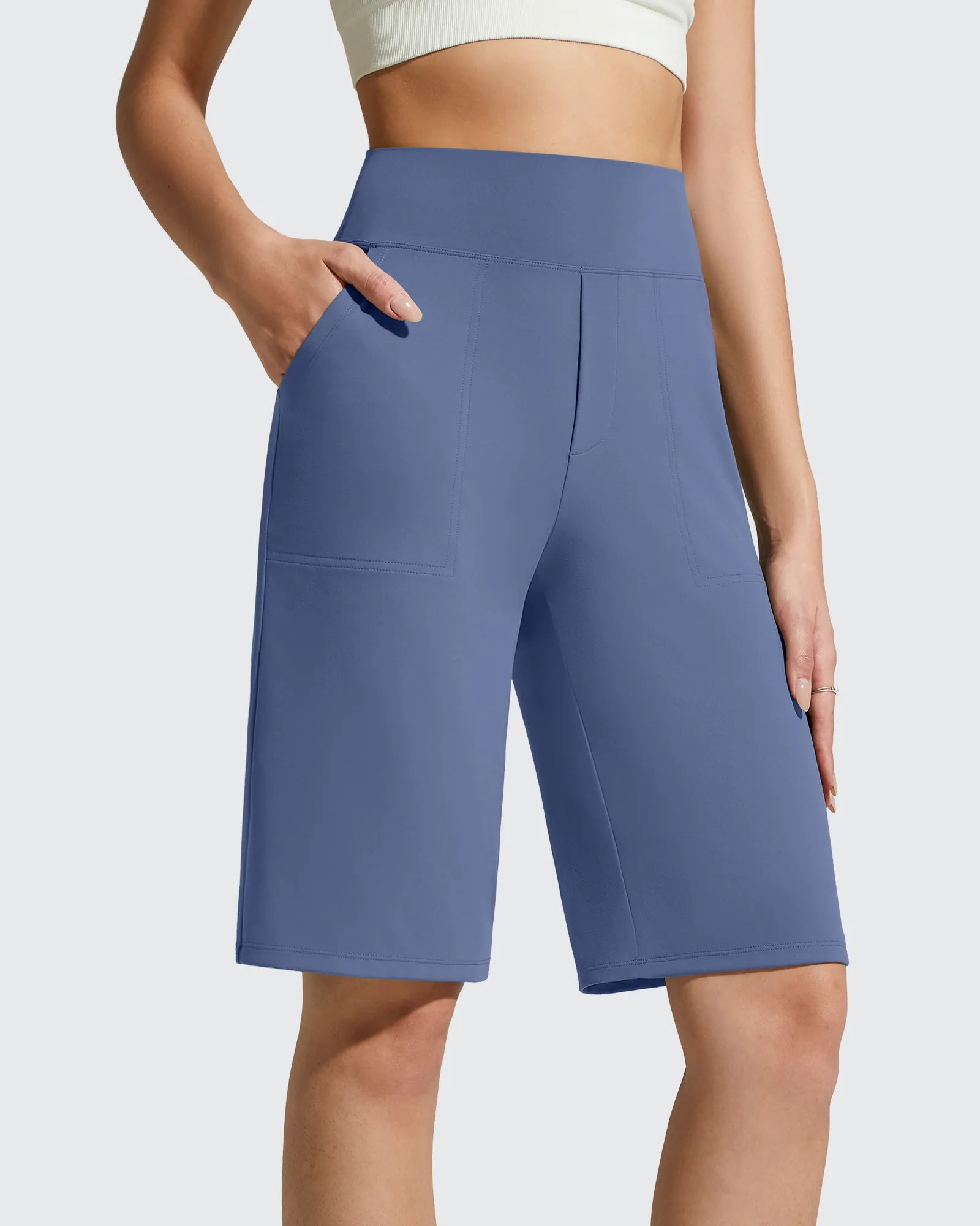 G4Free - EverGoing Bermuda Pockets Knee Length Shorts 10" -GF26E795D015A-S