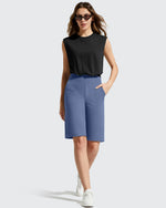 G4Free - EverGoing Bermuda Pockets Knee Length Shorts 10" -GF26E795F001A-S