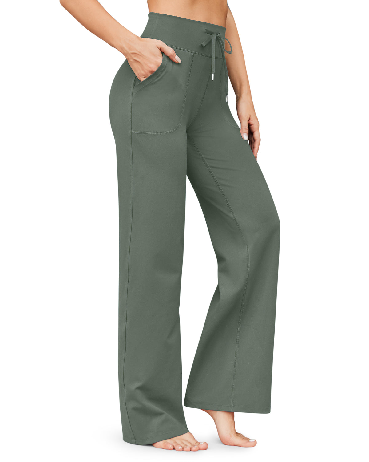 G4Free - EverGoing Business Casual High-Waist Wide Leg Pants Regular -GF23J190DF-XS