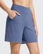 G4Free - EverGoing Cross Waist Pockets Athletic Shorts 6'' -GF26E784A001F-XS