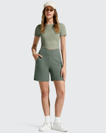 G4Free - EverGoing Cross Waist Pockets Athletic Shorts 6'' -GF26E784A001F-XS