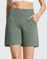 G4Free - EverGoing Cross Waist Pockets Athletic Shorts 6'' -GF26E784G016F-XS
