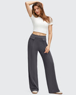 G4Free - EverGoing Flap Pockets Wide Leg Dressy Pants -GF25J640AA-S