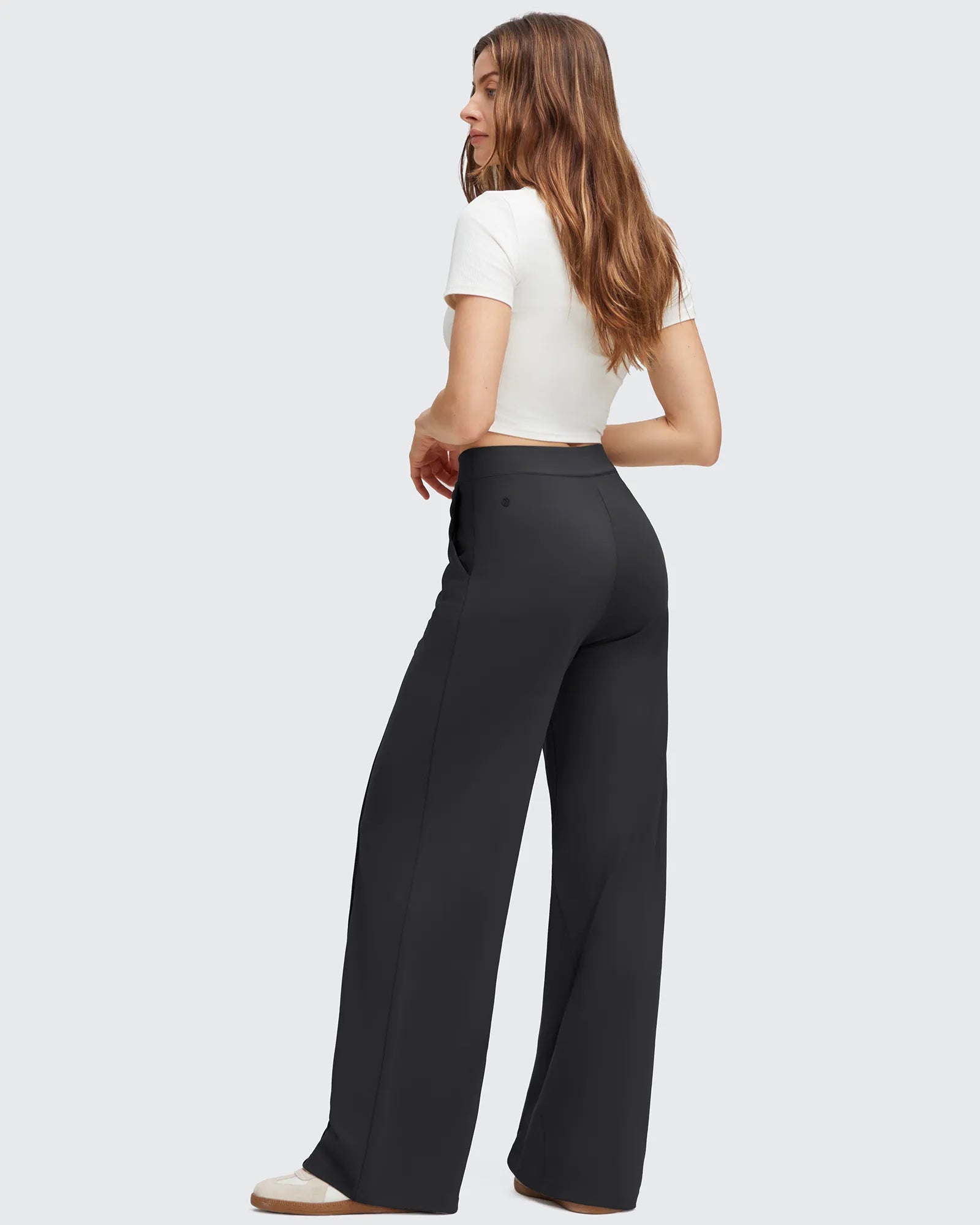 G4Free - EverGoing Flap Pockets Wide Leg Dressy Pants -GF25J640AA-S