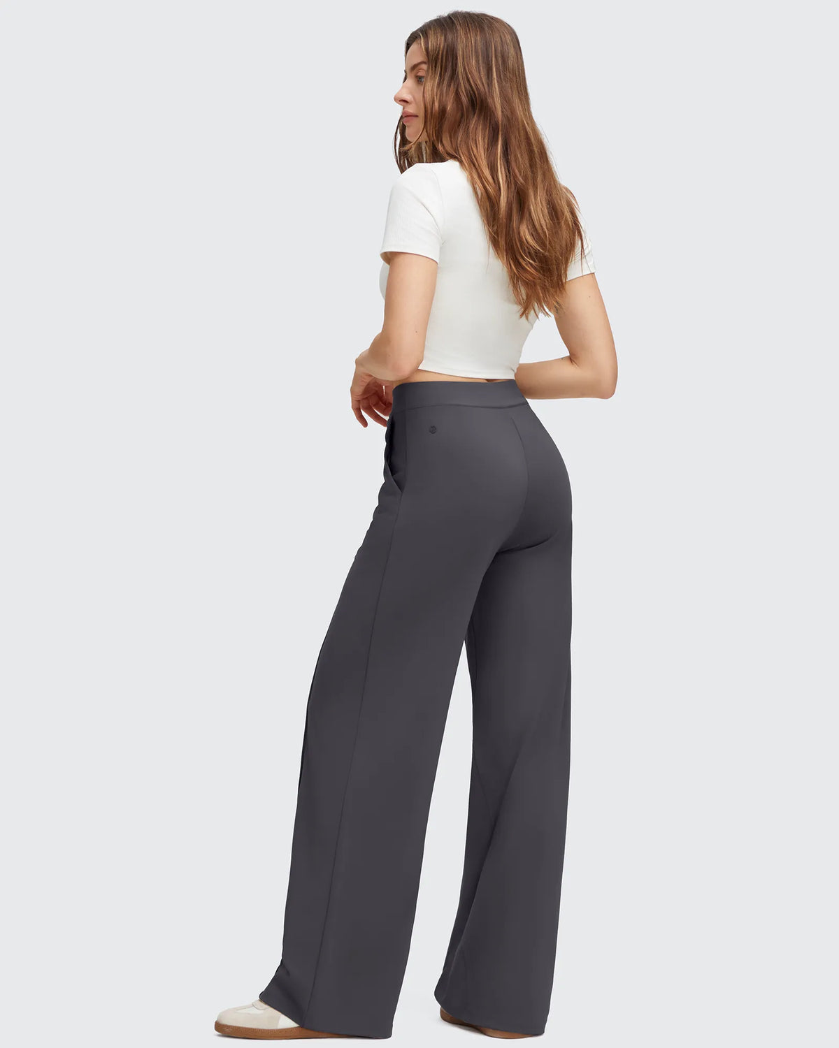 G4Free - EverGoing Flap Pockets Wide Leg Dressy Pants -GF25J640AA-S