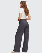 G4Free - EverGoing Flap Pockets Wide Leg Dressy Pants -GF25J640AA-S