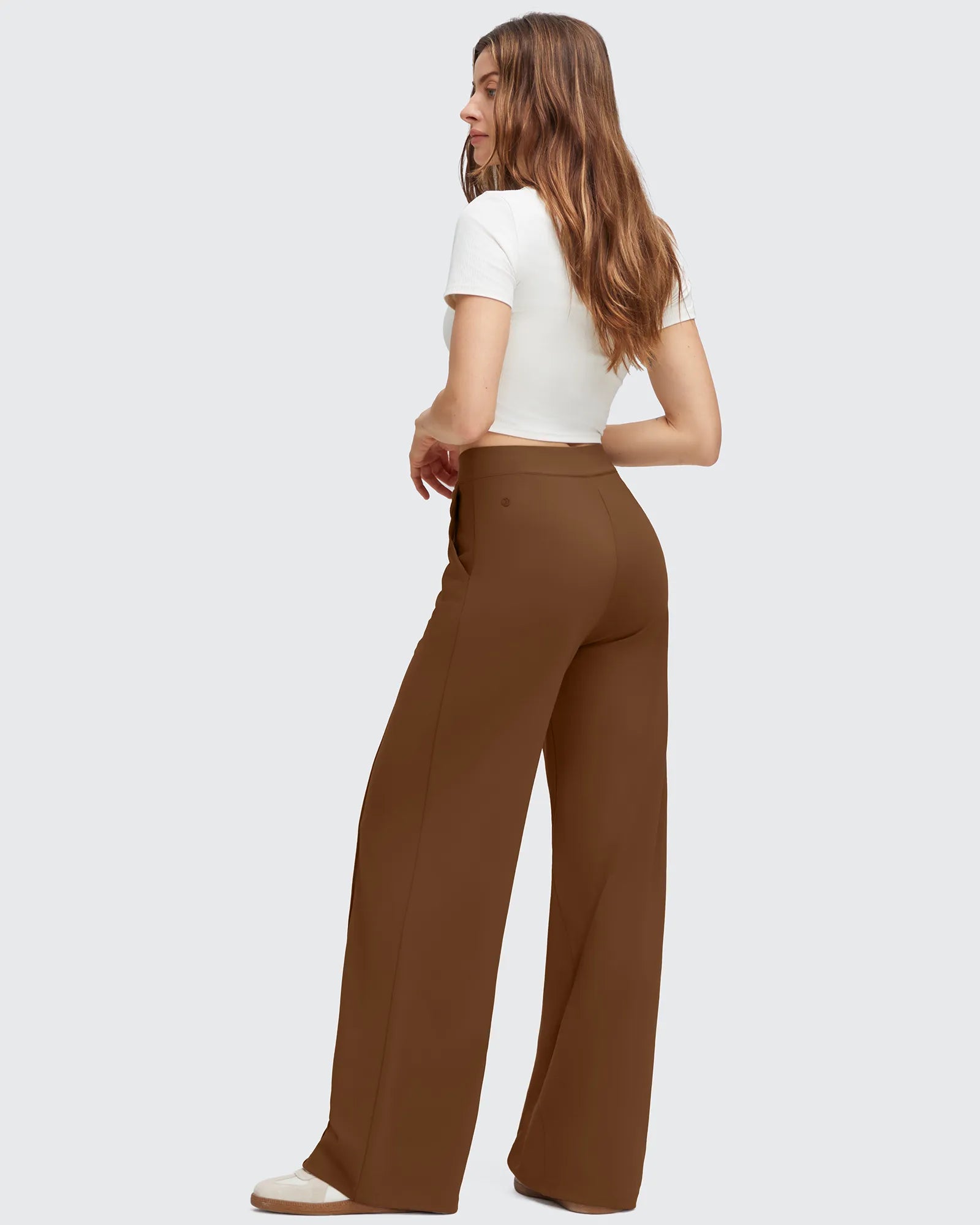 G4Free - EverGoing Flap Pockets Wide Leg Dressy Pants -GF25J640AA-S