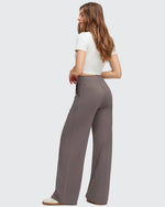 G4Free - EverGoing Flap Pockets Wide Leg Dressy Pants -GF25J640AA-S