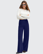 G4Free - EverGoing Flap Pockets Wide Leg Dressy Pants -GF25J640AA-S