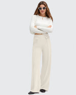 G4Free - EverGoing Flap Pockets Wide Leg Dressy Pants -GF25J640AA-S