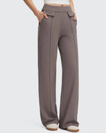 G4Free - EverGoing Flap Pockets Wide Leg Dressy Pants -GF25J640AA-S