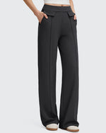 G4Free - EverGoing Flap Pockets Wide Leg Dressy Pants -GF25J640AA-S