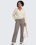 G4Free - EverGoing Fleece Lined High-Waist Drawstring Pants -GF24J215AA-S