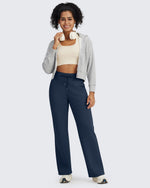 G4Free - EverGoing Fleece Lined High-Waist Drawstring Pants -GF24J215AA-S