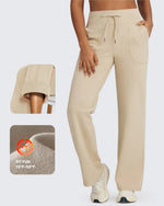 G4Free - EverGoing Fleece Lined High-Waist Drawstring Pants -GF24J215AA-S