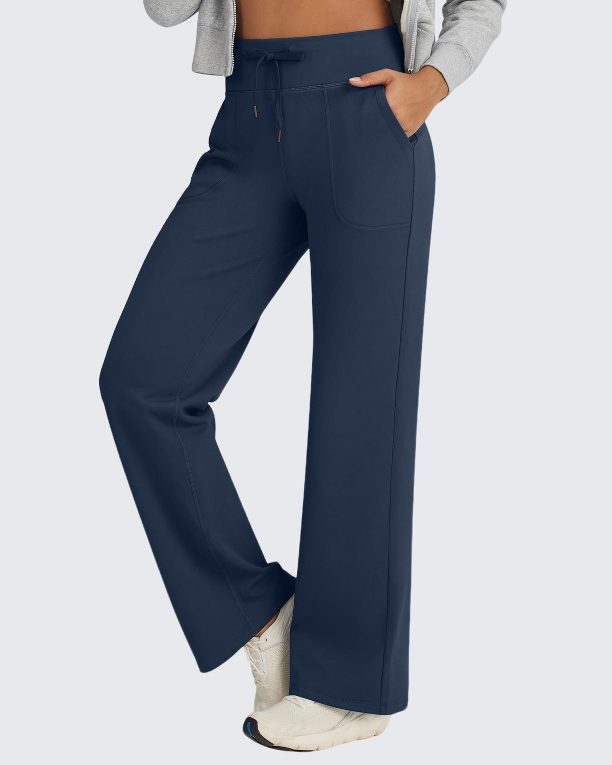 G4Free - EverGoing Fleece Lined High-Waist Drawstring Pants -GF24J215CA-S