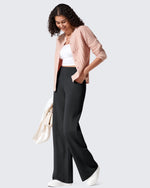 G4Free - EverGoing Fleece Lined High-Waist Wide Leg Thermal Trousers -GF24J230AA-S