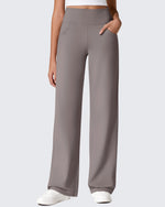 G4Free - EverGoing Fleece Lined High-Waist Wide Leg Thermal Trousers -GF24J230AA-S