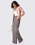 G4Free - EverGoing Fleece Lined High-Waist Wide Leg Thermal Trousers -GF24J230AA-S