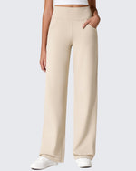 G4Free - EverGoing Fleece Lined High-Waist Wide Leg Thermal Trousers -GF24J230AA-S