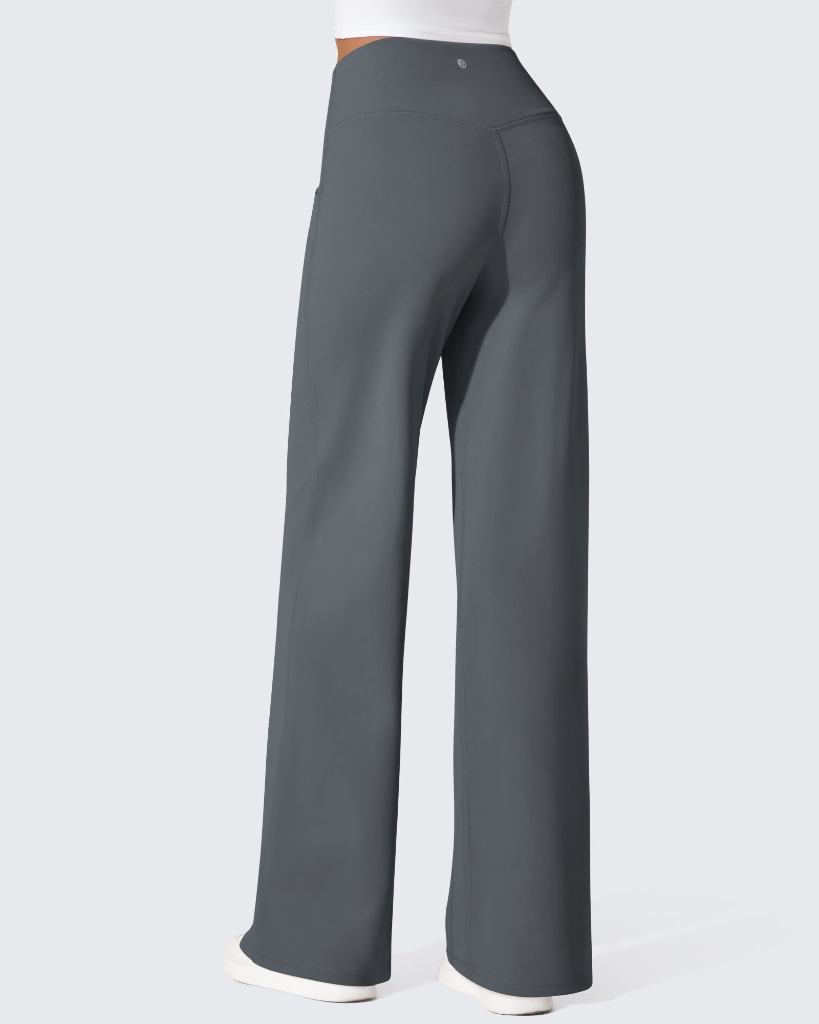 G4Free - EverGoing Fleece Lined High-Waist Wide Leg Thermal Trousers -GF24J230AA-S
