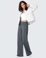 G4Free - EverGoing Fleece Lined High-Waist Wide Leg Thermal Trousers -GF24J230AA-S