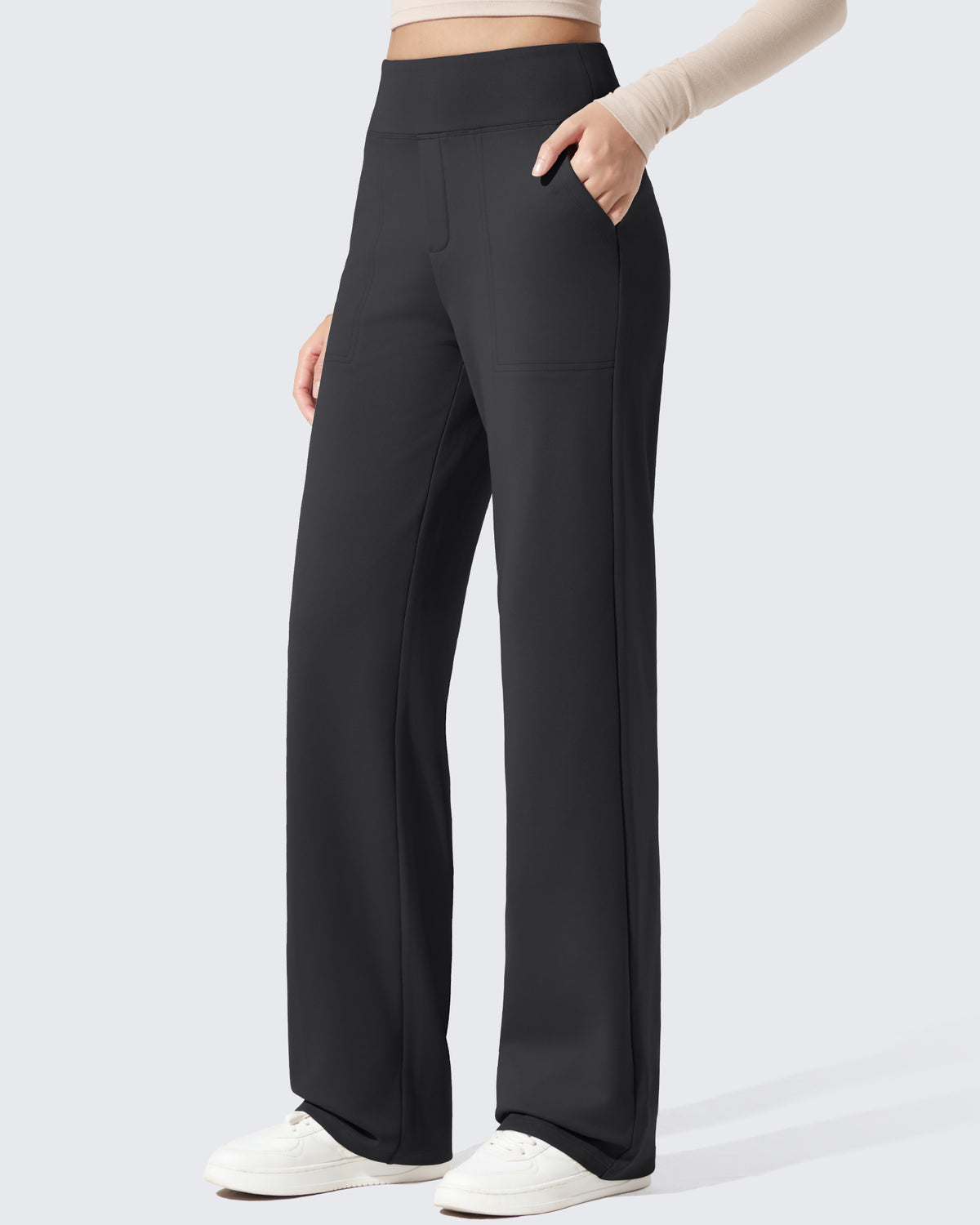 G4Free - EverGoing Fleece Lined High-Waisted Dressy Pants -GF24J238AA-S