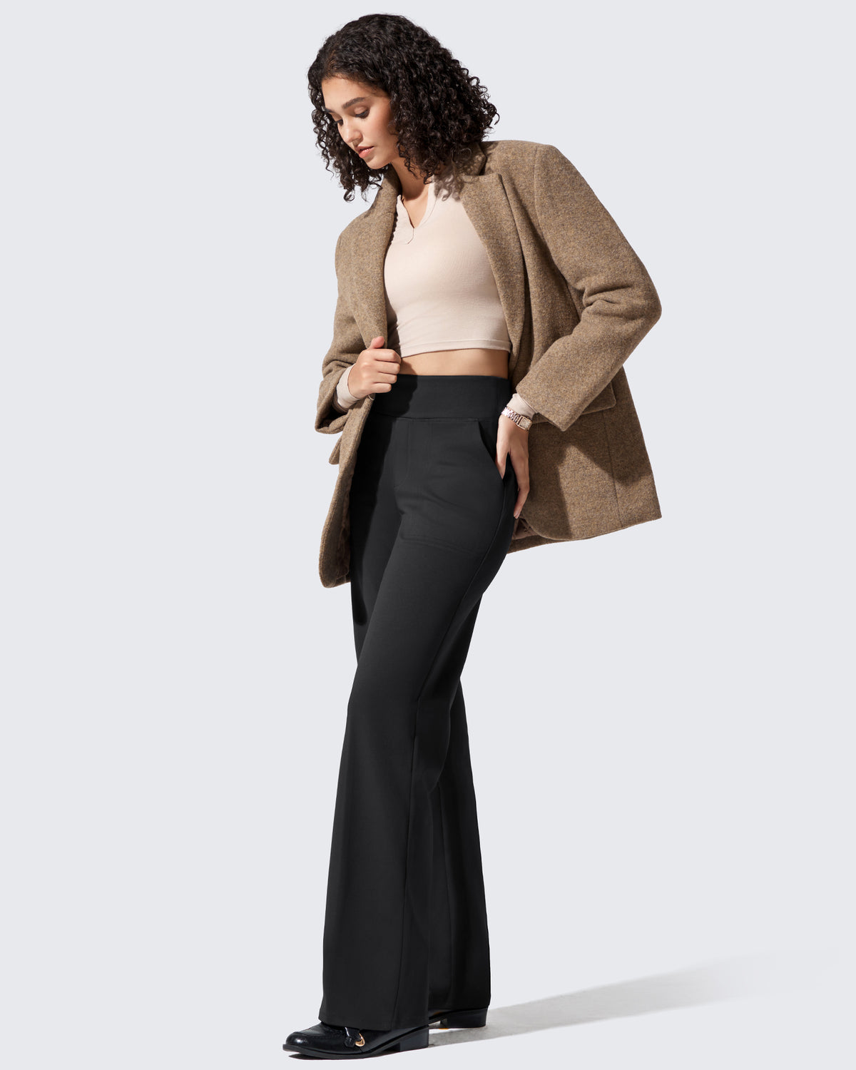 G4Free - EverGoing Fleece Lined High-Waisted Dressy Pants -GF24J238AA-S