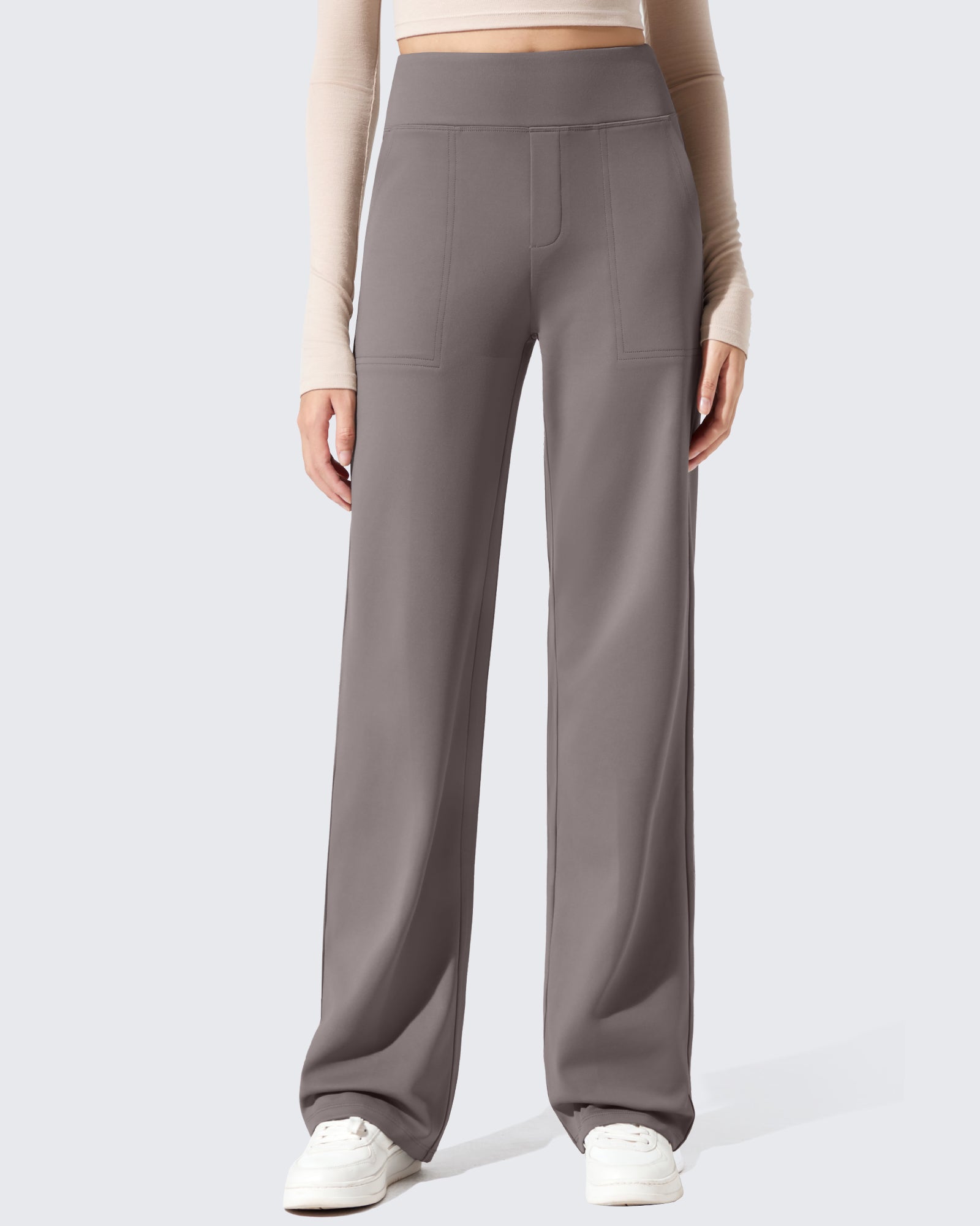 G4Free - EverGoing Fleece Lined High-Waisted Dressy Pants -GF24J238AA-S