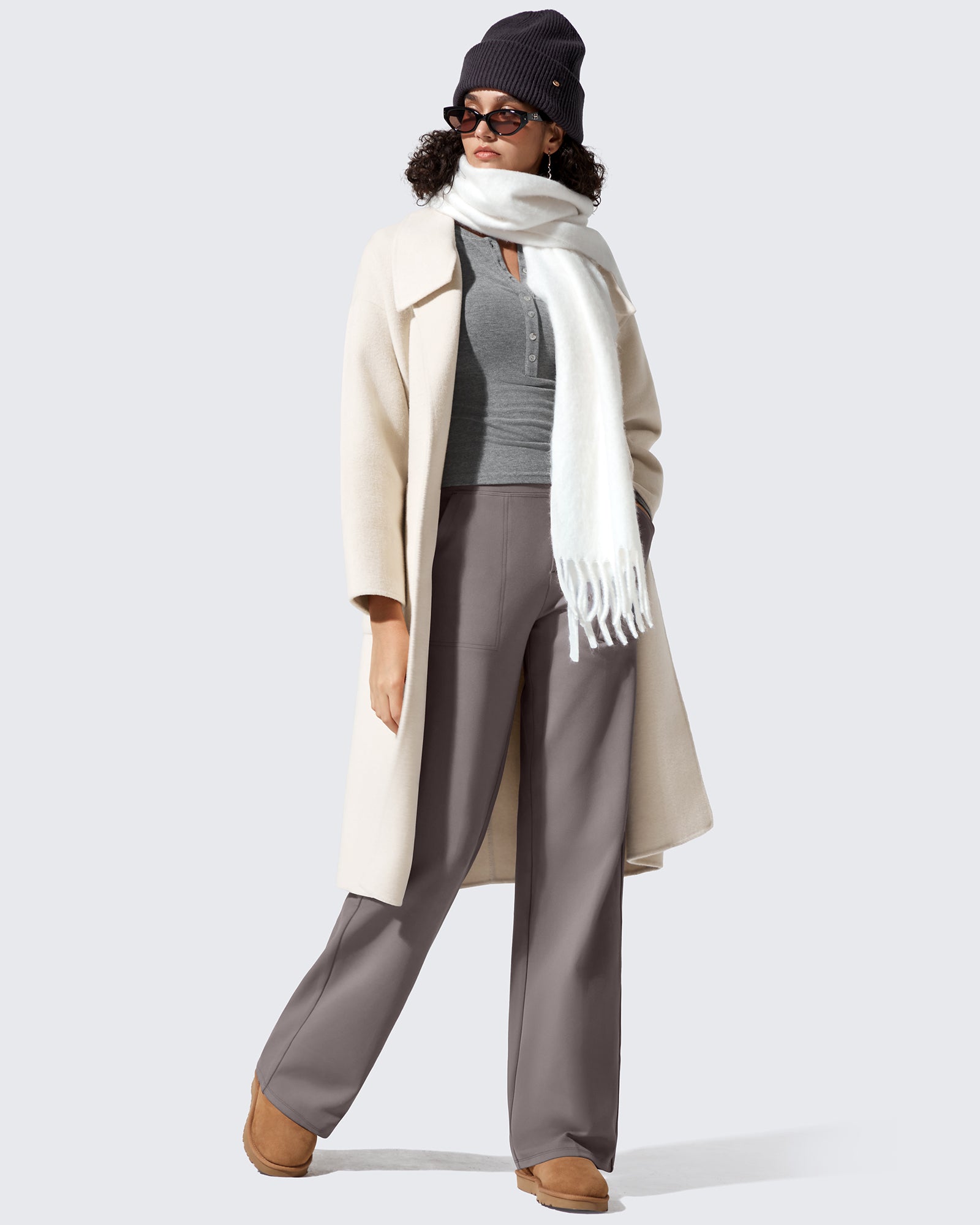 G4Free - EverGoing Fleece Lined High-Waisted Dressy Pants -GF24J238AA-S
