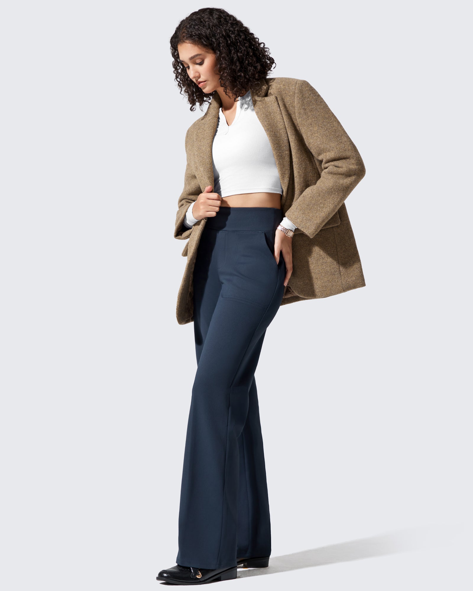 G4Free - EverGoing Fleece Lined High-Waisted Dressy Pants -GF24J238AA-S