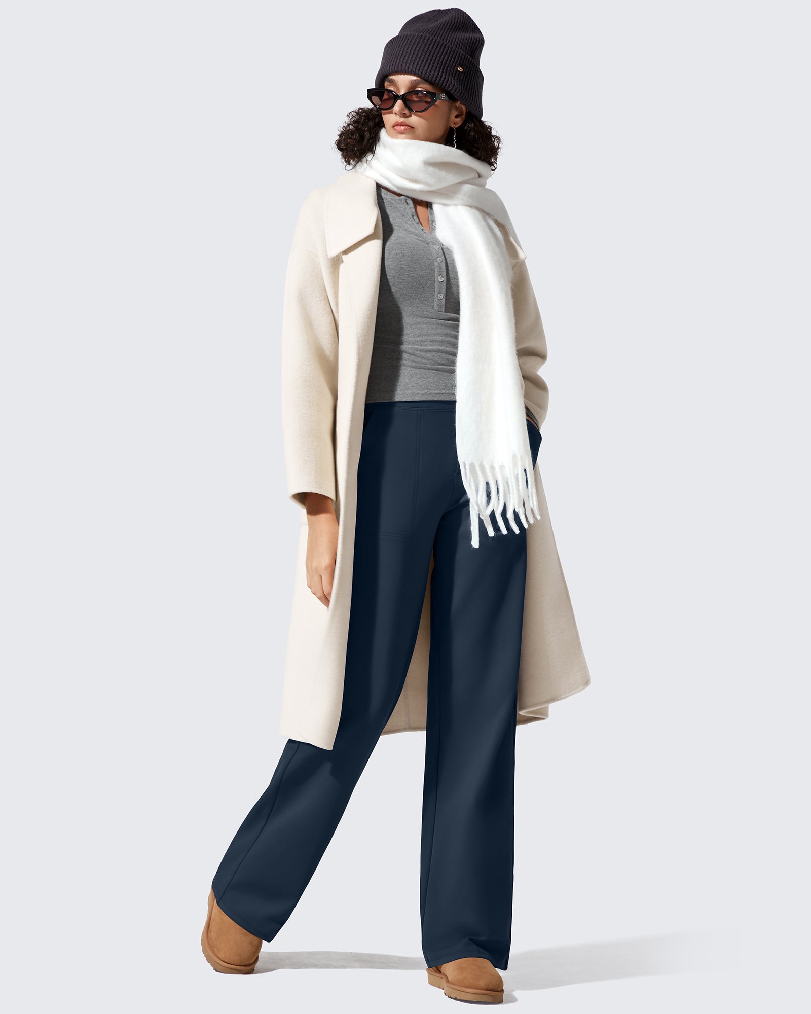 G4Free - EverGoing Fleece Lined High-Waisted Dressy Pants -GF24J238AA-S
