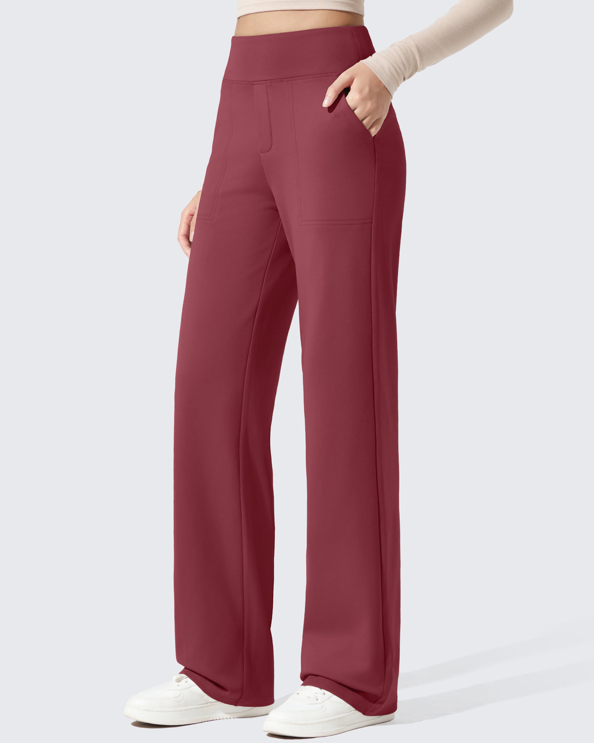 G4Free - EverGoing Fleece Lined High-Waisted Dressy Pants -GF24J238AA-S