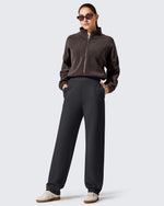 G4Free - EverGoing Fleece Lined Loose Warm Narrow Legs Pants -GF25J684AF-XS