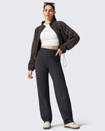 G4Free - EverGoing Fleece Lined Loose Warm Narrow Legs Pants -GF25J684AF-XS
