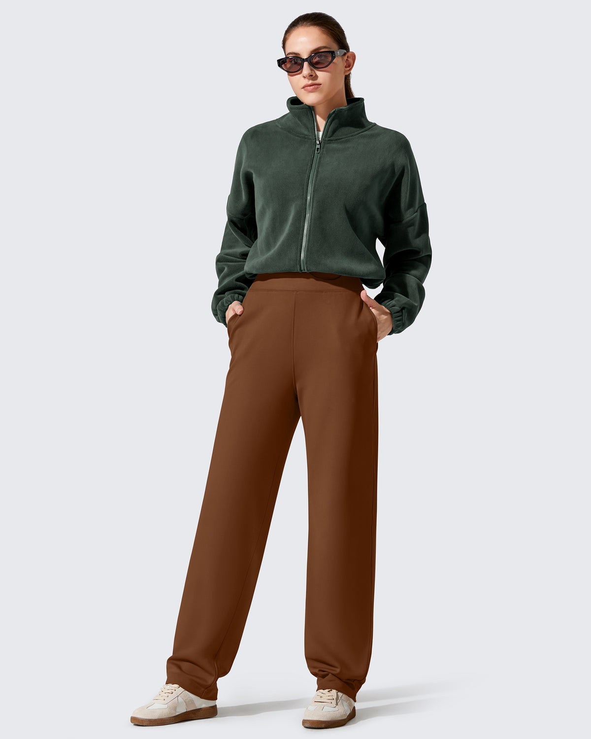 G4Free - EverGoing Fleece Lined Loose Warm Narrow Legs Pants -GF25J684AF-XS