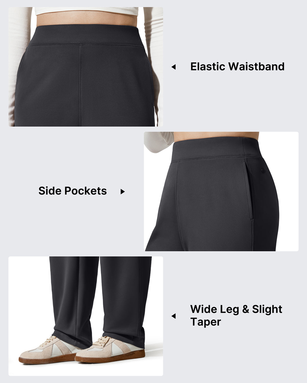 G4Free - EverGoing Fleece Lined Loose Warm Narrow Legs Pants -GF25J684AF-XS