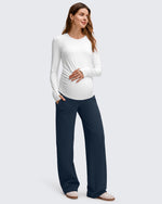 G4Free - EverGoing Fleece Lined Maternity Wide Leg Pants -GF25JY599AF-XS